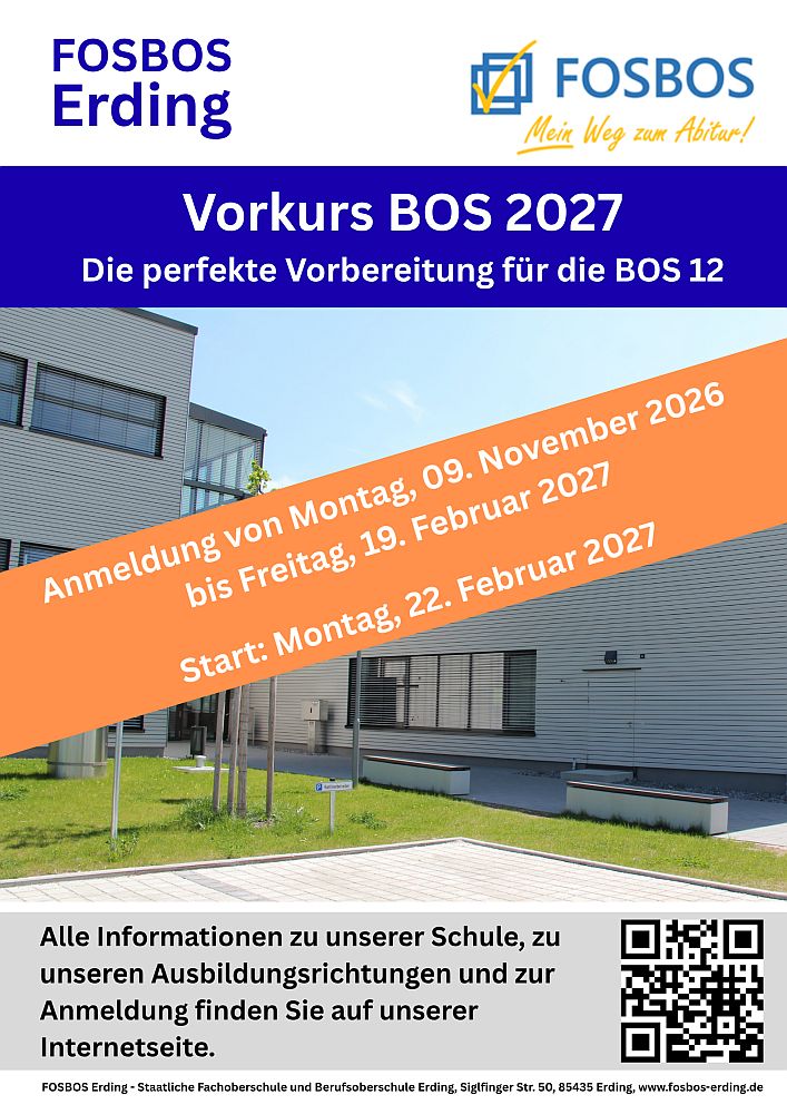 Plakat Vorkurs BOS