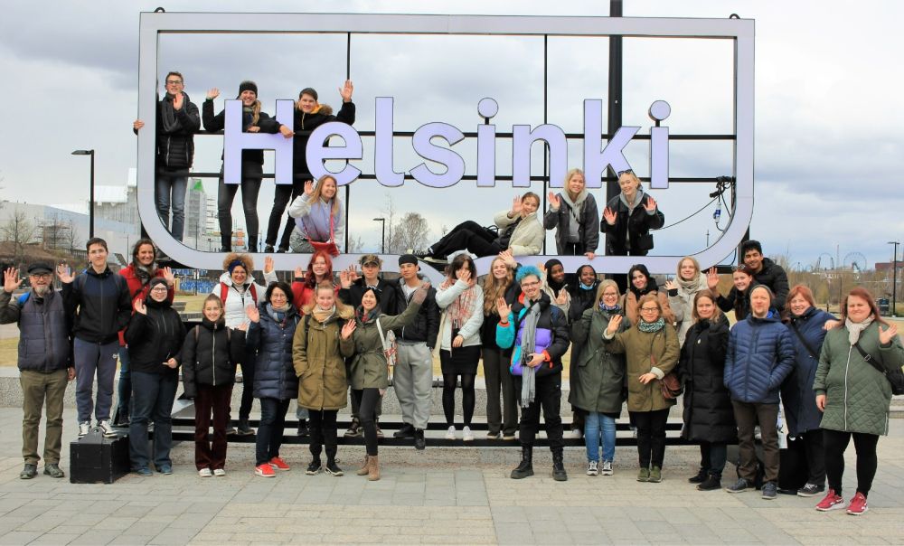 Gruppenbild mit den Teilnehmern des Projektes in Helsinki