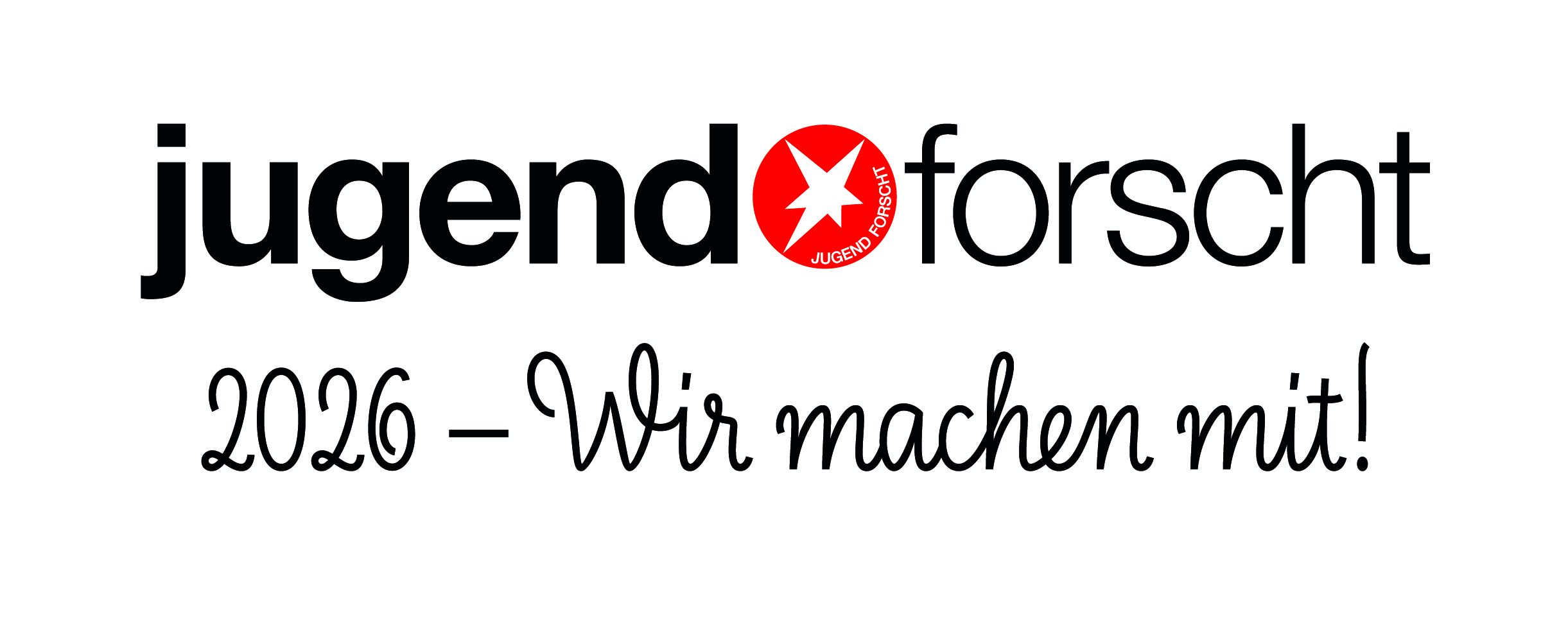 Logo Jugend forscht Wir machen mit 2026 Druck